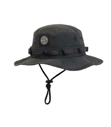 Supreme X Stone Island Camo Bucket Hat Black Womens Fashion Watches And Accessories Hats