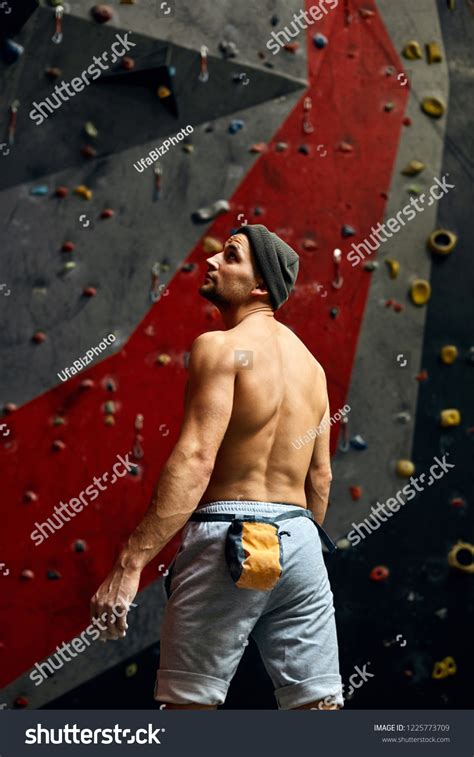 Caucasian Rock Climber Naked Muscular Torso Stock Photo 1225773709 Shutterstock