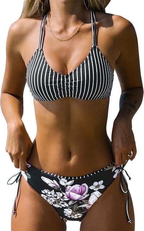 Ripley Conjunto Bikini Mujer Compra Facil Cupshe Piezas Tirantes Trenzados En Espalda Parte