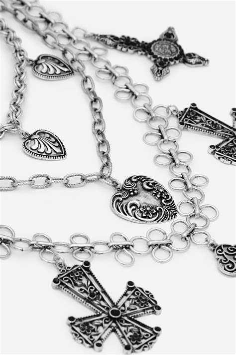 Disturbia Crux Layered Chain Necklace Necklaces