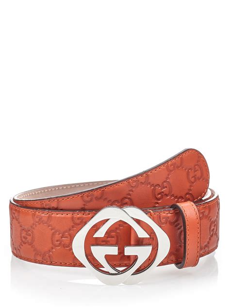 Gucci Belt in Orange for Men | Lyst