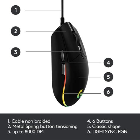 Logitech G102 Lightsync Gaming Mouse