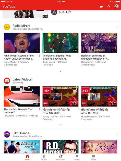 Porn Channels Are Being Shown On Front Page Of YouTube R Youtube