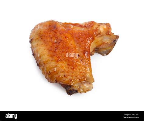 Delicious Fried Chicken Wing Isolated On White Stock Photo Alamy