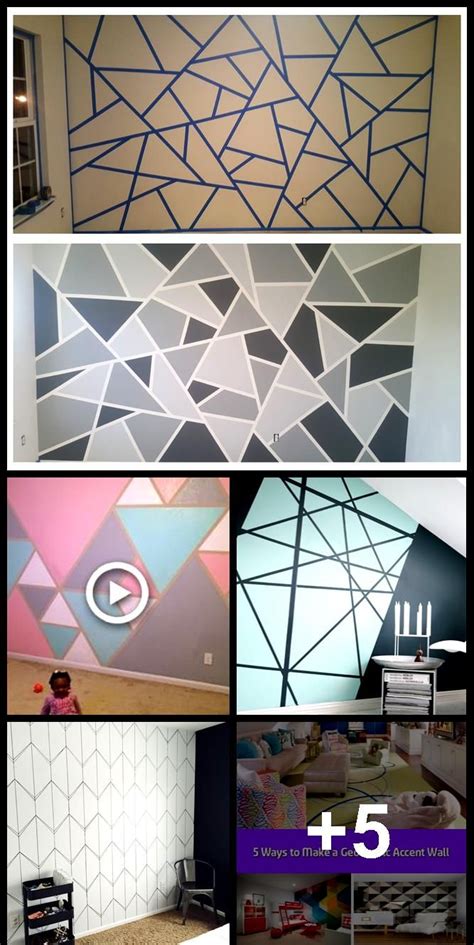 Diy How To Paint A Geometric Triangle Accent Wall Diy Wall Painting