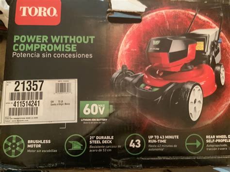 Toro 60v Flex Force Smartstow Self Propel Lawn Mower 21038983929 Ebay