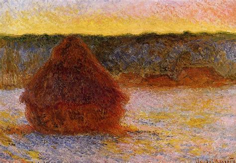 Grainstack At Sunset Winter 1890 1891 Painting Claude Oscar Monet Oil