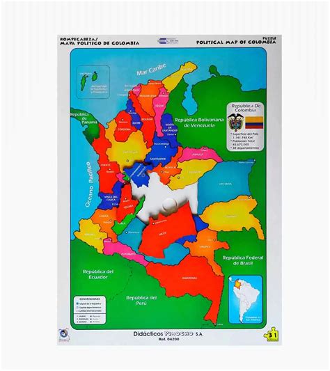 Rompecabezas Mapa Regiones Naturales De Colombia En Braille