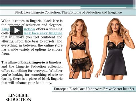 PPT Black Lace Lingerie Collection The Epitome Of Seduction And Elegance PowerPoint