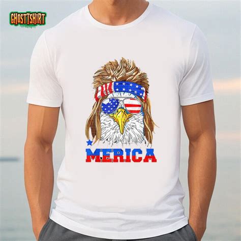 Eagle Mullet Merica 4th Of July American Flag Usa Shirt Eagle Mullet