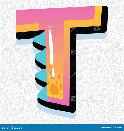 Alphabet Letter T Latter Art Alphabet Vector Font Vector Stock