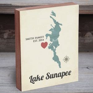 Lake Sunapee Map - Etsy