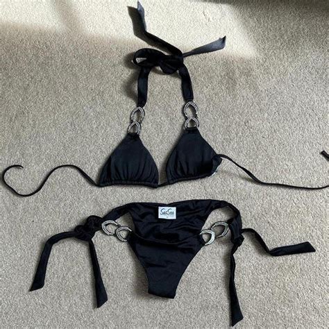 Black Bikini Size S Bottoms And Top From A Brand Depop