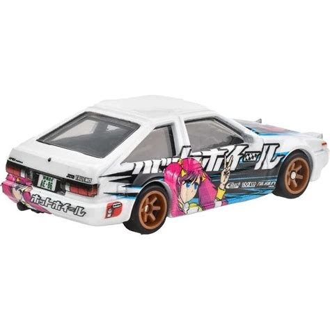 Masinuta Metalica Hot Wheels Premium Toyota Ae Sprinter Trueno Mountain Drifters Alb