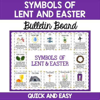 Lent Bulletin Board: Symbols of Lent and Easter by Teaching To Go