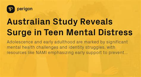 Australian Study Reveals Surge in Teen Mental Distress | Perigon