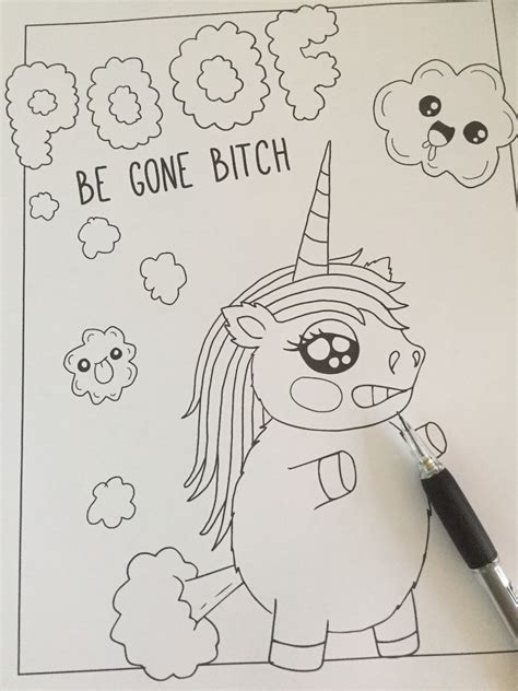 Sweary Coloring Book Calm The Fuck Down Sweary Coloring Book Etsy