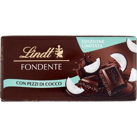 Tavoletta Cioccolato Fondente Con Pezzi Di Cocco LINDT 100 G Coop Shop