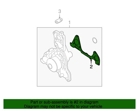 MD030763 - Engine Water Pump Gasket 1985-2006 Mitsubishi | Mitsubishi ...
