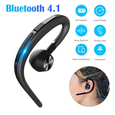 Bluetooth Headset, EEEKit Wireless Bluetooth 4.1 Earpiece Headphones ...