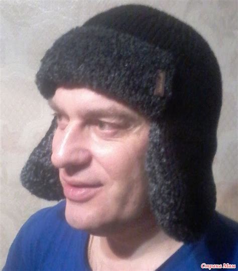 . Шапка-ушанка спицами - Вязание - Страна Мам