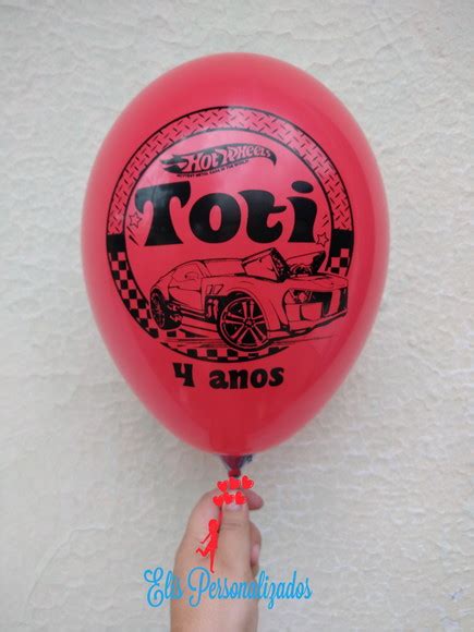 Bexiga Personalizada Hot Wheels 2 Lados Elo7 Produtos Especiais