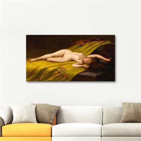 Reclining Nude By Luis Ricardo Falero As Art Print CANVASTAR