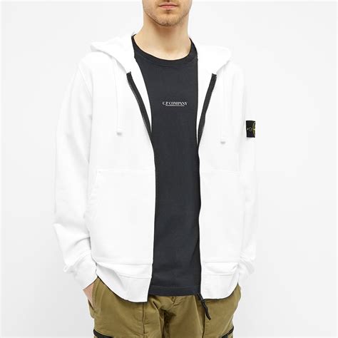 Stone Island Zip Hoody White | END. (SG)