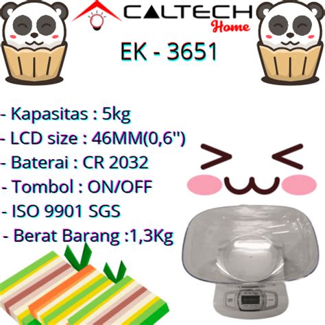 Timbangan Dapur Digital Caltech Ek Elektronic Kitchen Scale