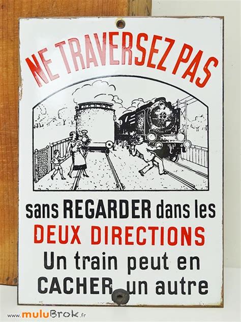 Plaque émaillée SNCF Plaque emaillee Panneau signalisation Affiches