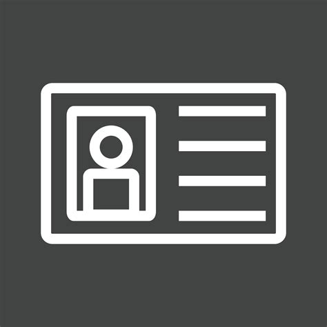 Cédula De Identidad I Línea Icono Invertido 11918999 Vector En Vecteezy