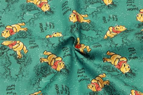 Winnie The Pooh Fabric Pooh Bear Fabric Cartoon Character Etsy