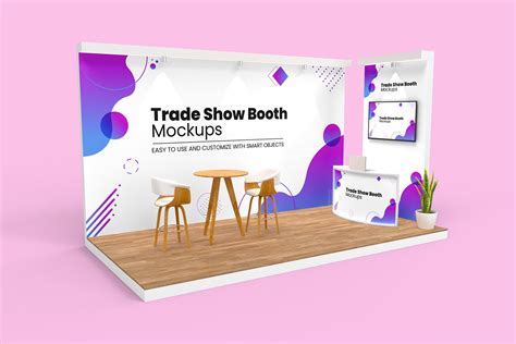 Trade Show Booth Displays Mockup - 10 Views - Design Cuts