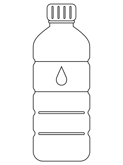 Water Bottle Coloring Page Colouringpages