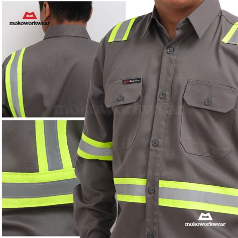 Mokoworkwear Wearpack Safety Grey Scotlite Baju Kerja Lazada Indonesia