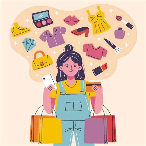 Premium Vector Hand Drawn Consumerism Illustration