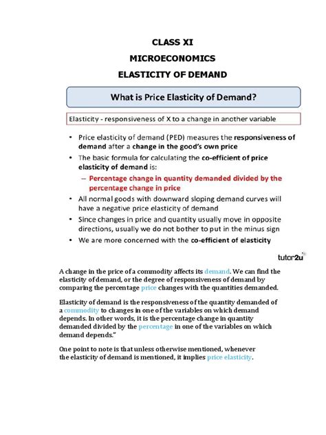 Elasticity of Demand | PDF | Demand | Elasticity (Economics)