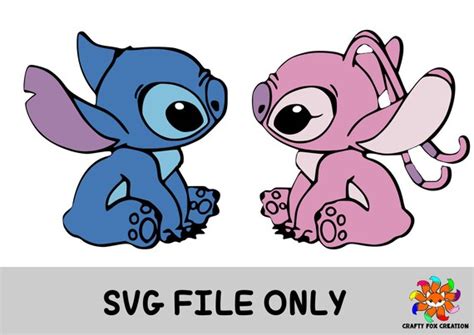 Stitch And Angel Svg Etsy