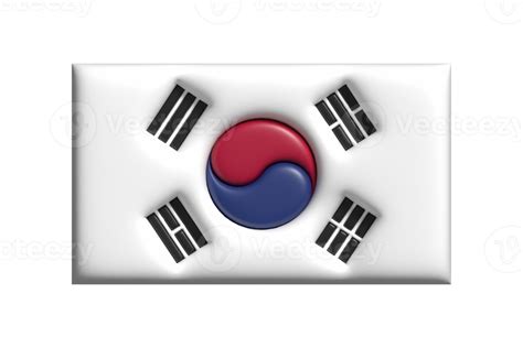 South Korea Flag 3d Render 22287294 Png