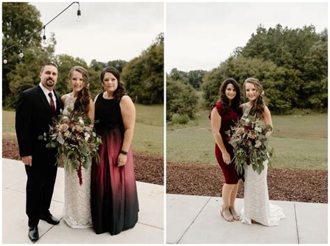 Farm At Oak Hill Desert Rose And Bordeaux Wedding Mocksville Nc