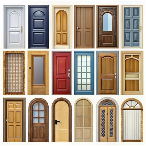set  doors   shape  style design premium ai generated image