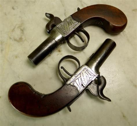 Pair Of 19th C Pocket Pistols Miscellaneous