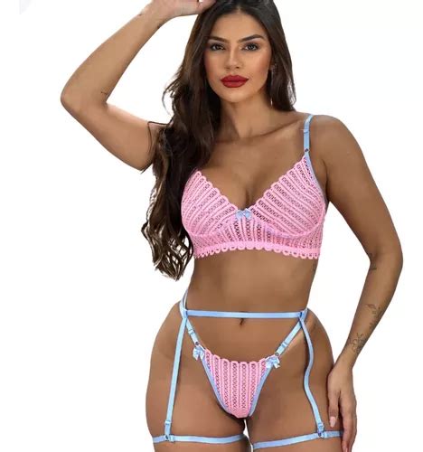 Lingerie Sensual Suti S Bojo Meia Ta A Cal Inha Fio Dental Mercadolivre