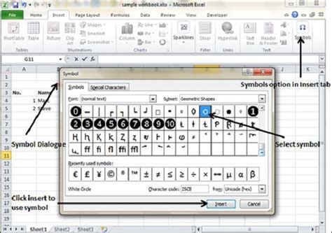 Special Symbols In Excel Megatek Ict Academy