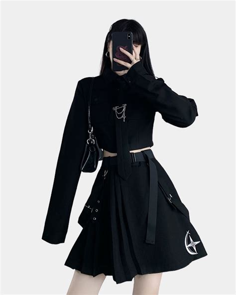 Goth Skirt Outfit Techwear Division