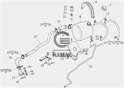 Установка расширительного бачка для автомобиля КАМАЗ 43118, 26 дет.