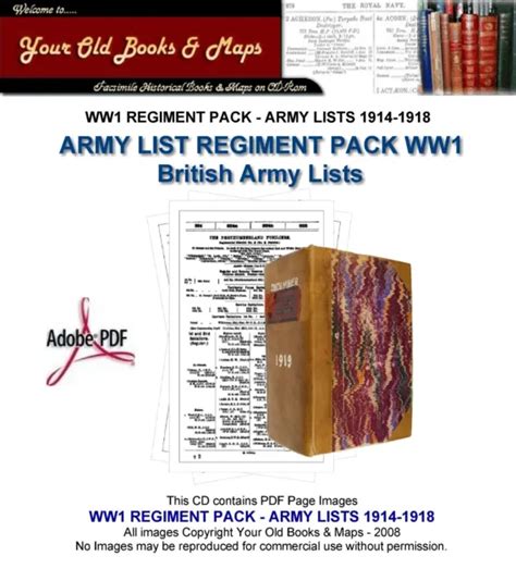 Royal Fusiliers City Of London Regiment Ww British Army Lists Cdrom