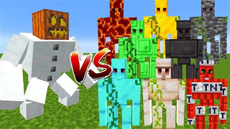 MUTANT SNOW GOLEM ARMI VS ALL GOLEMS Battle Minecraft YouTube