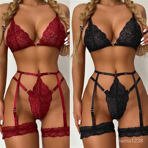 Jual Exotic Lingerie Sexy Floral Lace Underwear Erotic Open Crotch Babydoll Plus Size Women Porn