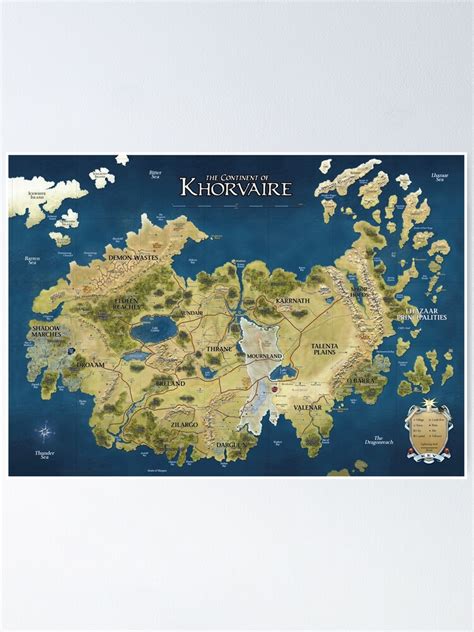 "Dungeons and Dragons Eberron: World map of Khorvaire " Poster for Sale ...